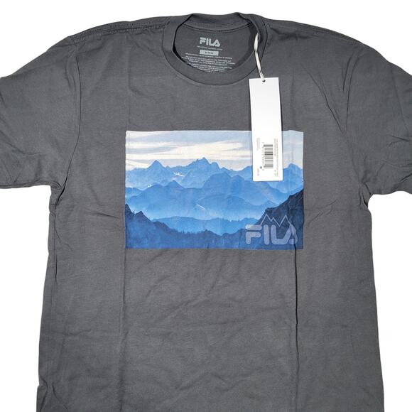 Fila Mountain Vista Tee Dark Grey Heather M NWT - Picture 3 of 11